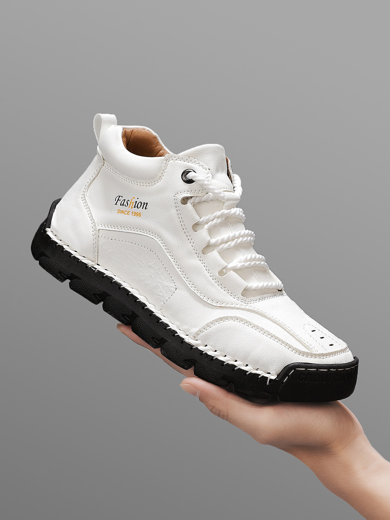 Outdoor Adventure Trips - Men's Handmade Mid-Top Casual Shoes, Simple