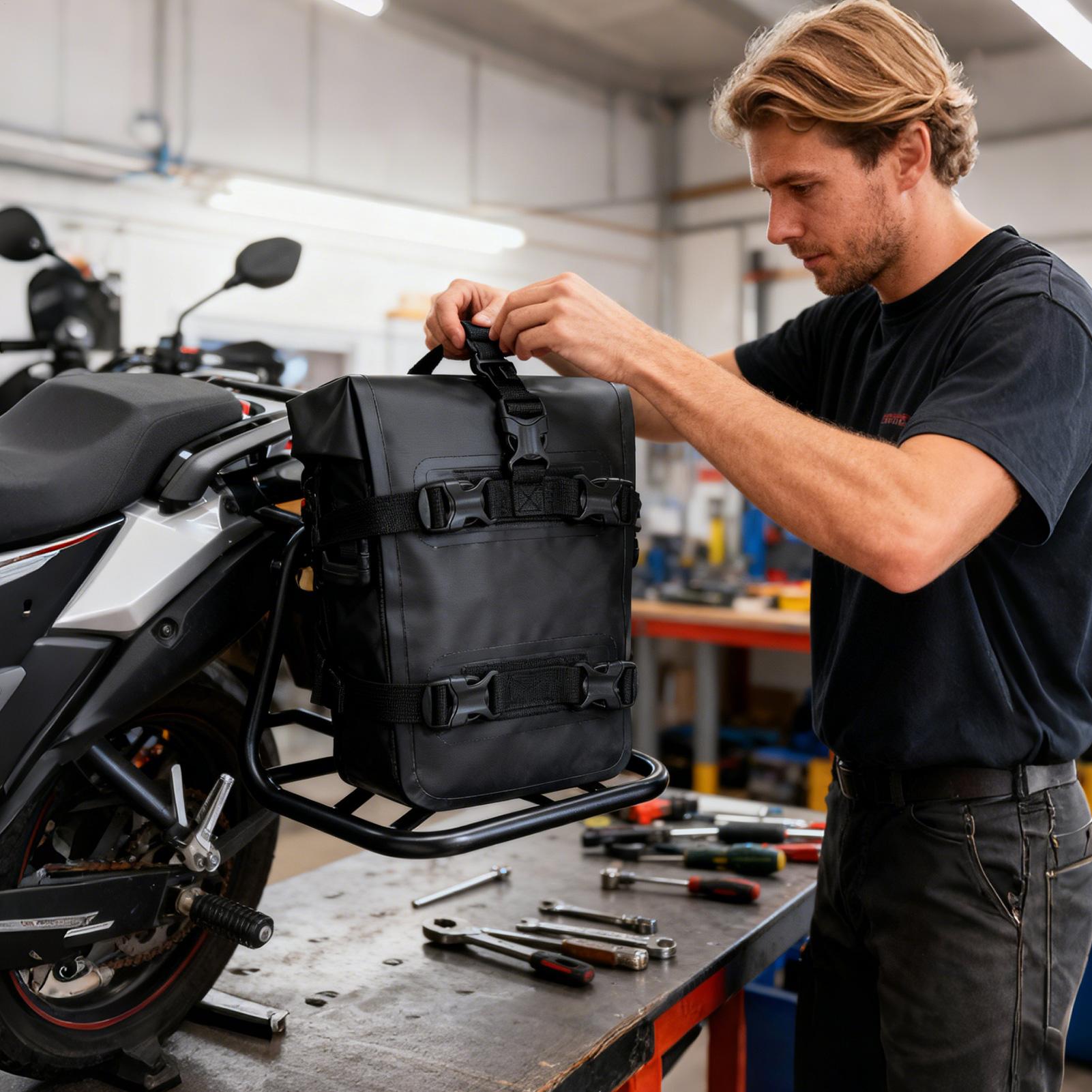 Motorcycle Side Bag Waterproof - đánh giá và giá Outdoor Adventure Backpack